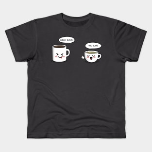 coffee vs tea Kids T-Shirt